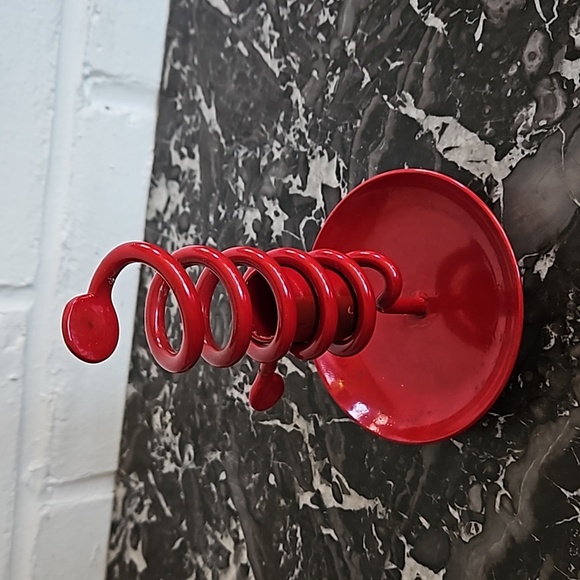 Vintage Red spiral courting candle holder - Picture 6 of 6